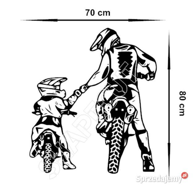NAKLEJKA NA ŚCIANĘ MOTO 80 X 70 OZDOBNA NAKLEJKA Olsztyn sprzedam