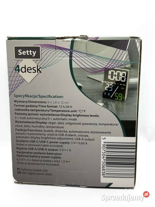 Budzik LED Cyfrowy Setty 4Desk sprzedam