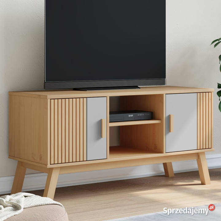 Szafka RTV OLDEN szarobrązowa 114x43x57 drewno Warszawa