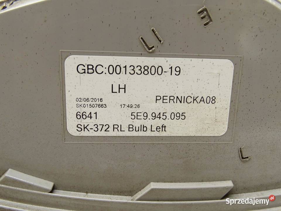 LAMPA LEWY TYŁ LEWA TYLNA SKODA OCTAVIA III 5E