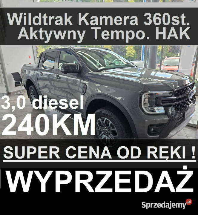 Ford Ranger 30 Wildtrak 240 4x4 Wyprzedaż centralny zamek Szczecinek sprzedam