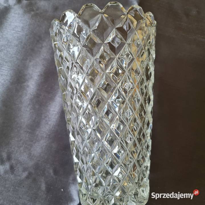 Szkalny wazon z grubego szkła okres PRLu mazowieckie Warszawa sprzedam