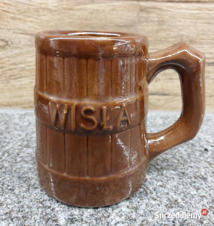 Kufel do piwa z kamionki Wisła PRL Wrocław