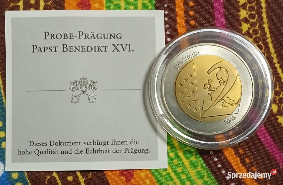 Numizmat kolekcjonerski Papież Benedykt XVI Kościan