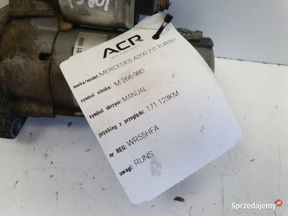 ROZRUSZNIK Mercedes W169 W245 20 T turbo Układ elektryczny silnika lubelskie Rudka