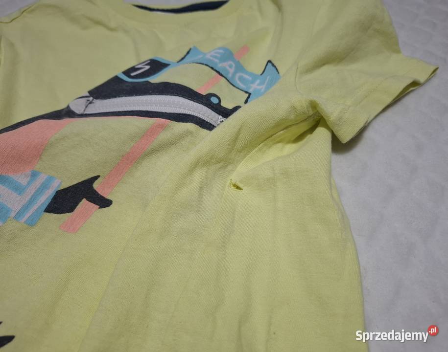 Koszulka krótki rękaw Tshirt żółta krokodyl Boys Rozmiar 122 Bluzki, koszulki i kaftaniki