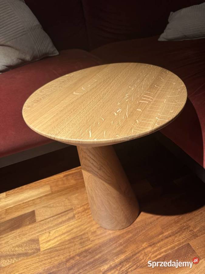 Kawowy nocny boczny pomocniczy Halden Rumi owal 50cm Dąbie