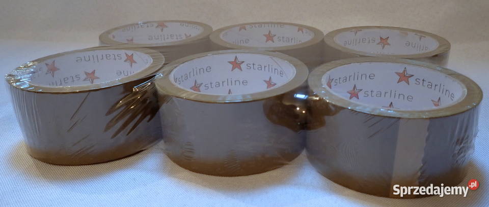 Taśma klejąca pakowa brązowa 60m Mocna śląskie Siewierz