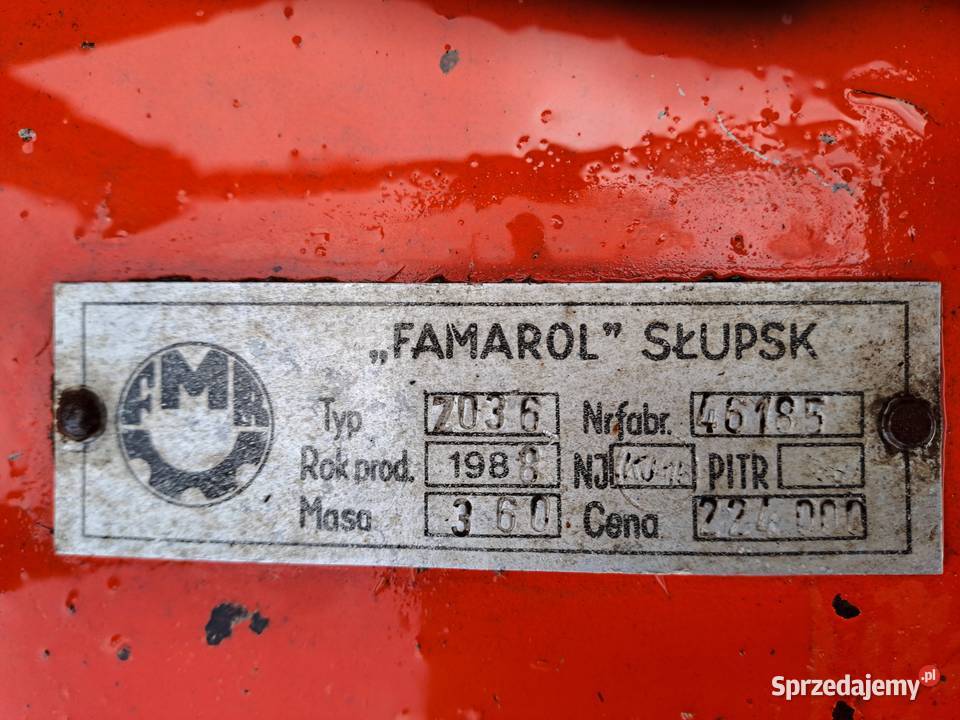 Kosiarka rotacyjna famarol Słupsk polska nowa Dzierżoniów