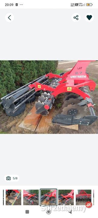 Sprzedam bronę talerzową 27m nieuszkodzony podlaskie Krypno Kościelne