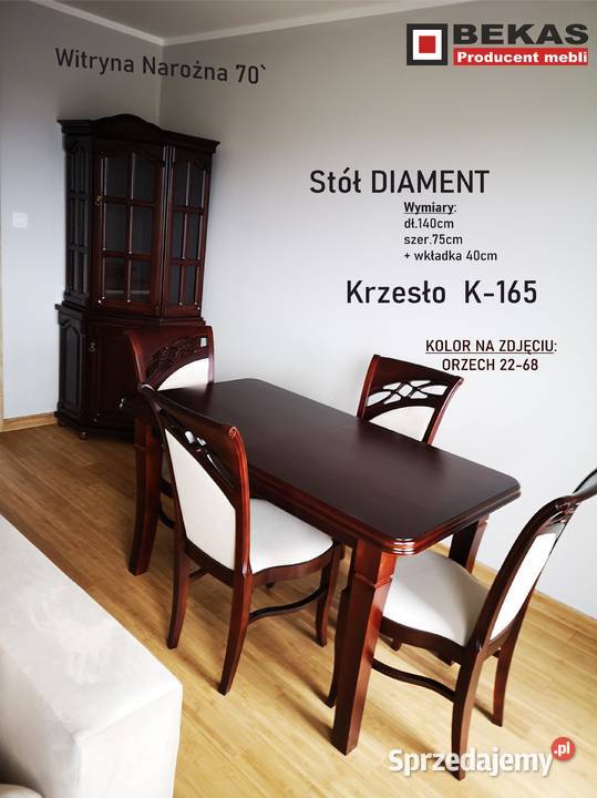 Prześliczny Zestaw Drewniany Stół 140 4 Krzesła 140cm Wrocław