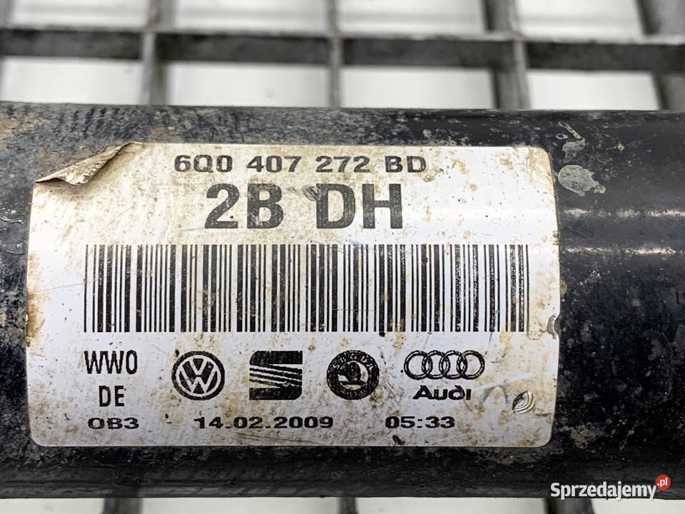 PÓŁOŚ PRAWY PRZÓD SKODA FABIA II 12 69 0614 podkarpackie