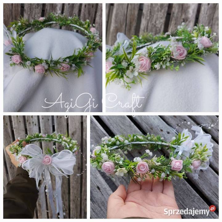 Wianek na głowę NOWY komunia sesja zdjeciowa dziewczynka Zielona Góra