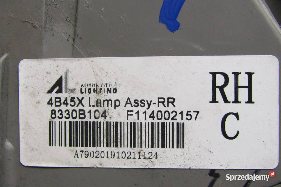 LAMPA TYLNA PRAWY TYŁ LED MITSUBISHI OUTLANDER