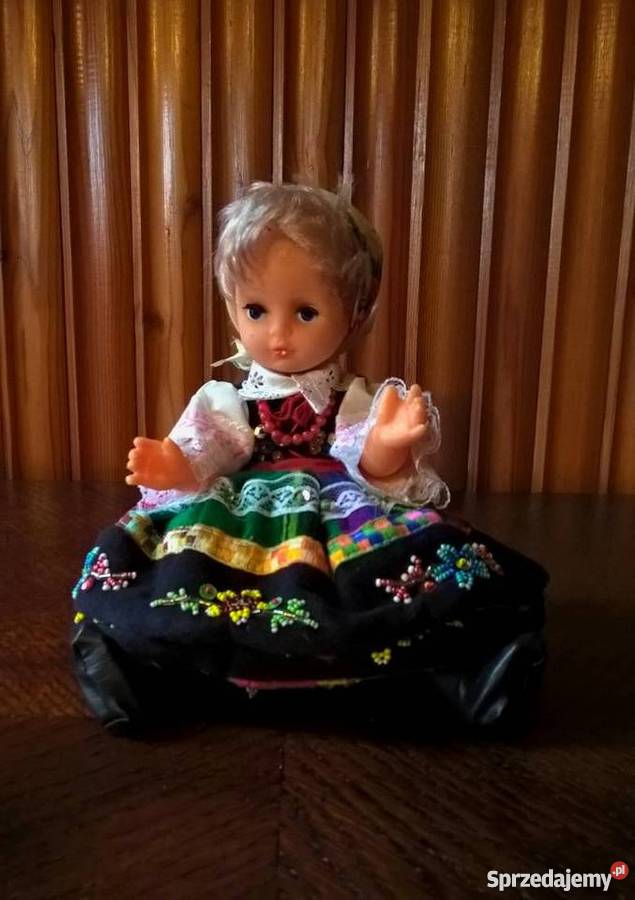 Lalka ludowa łowicki strój regionalny Hand Made opolskie Kluczbork
