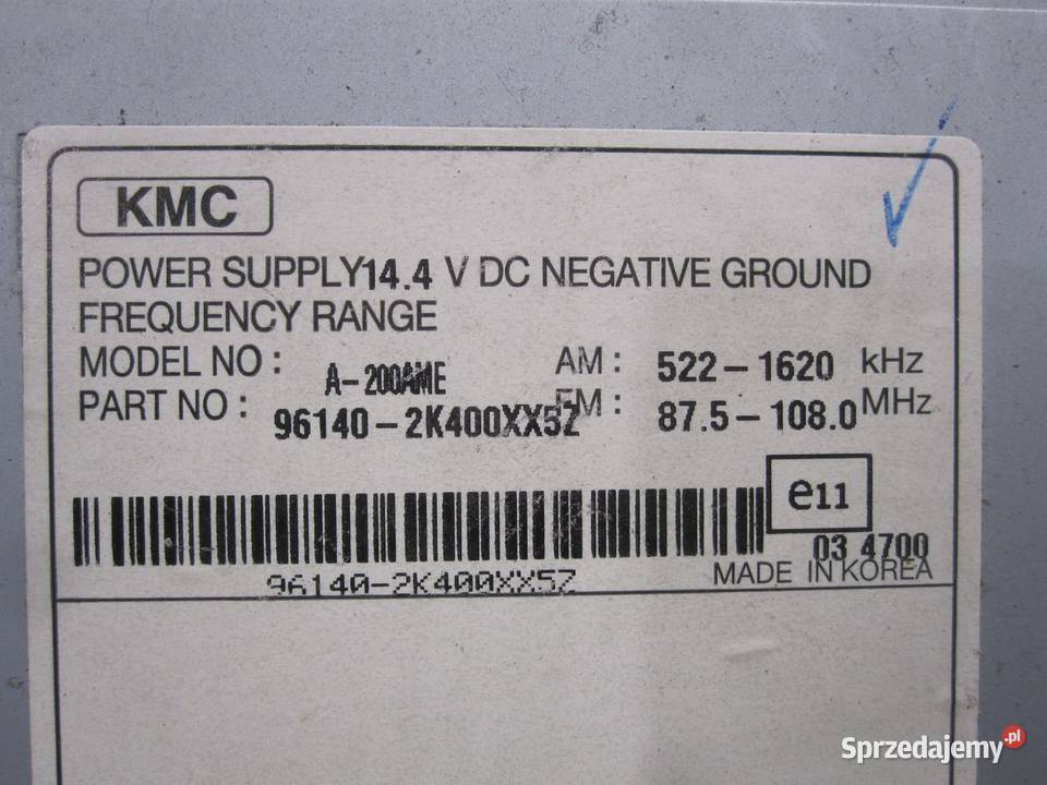 KIA SOUL 09r radio CD 961402K400