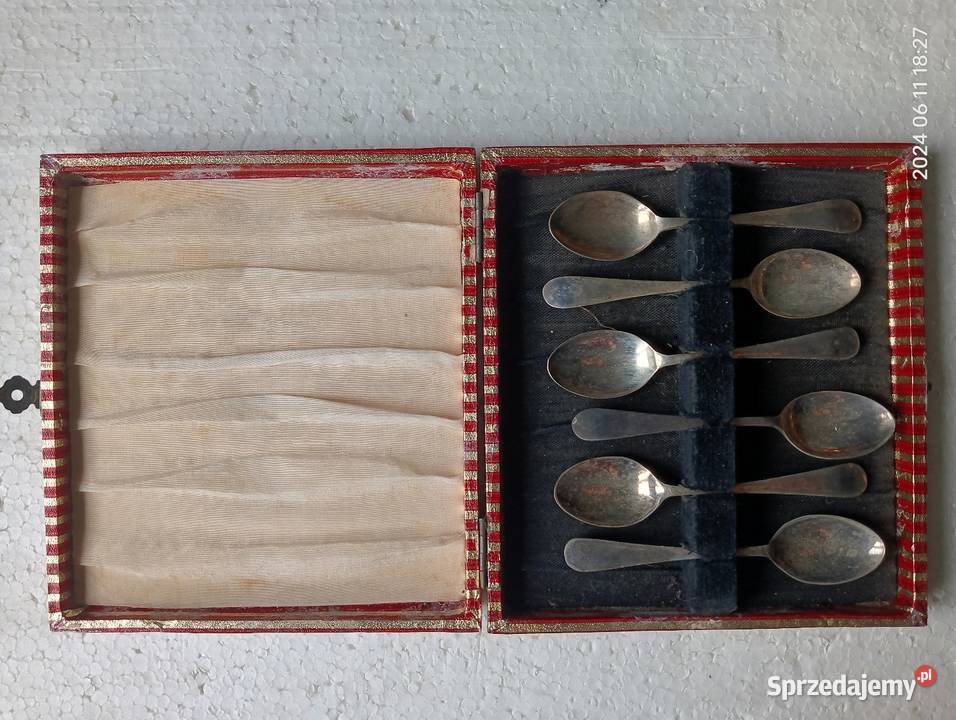 Komplet starych łyżeczek angielski do kawy EPNS