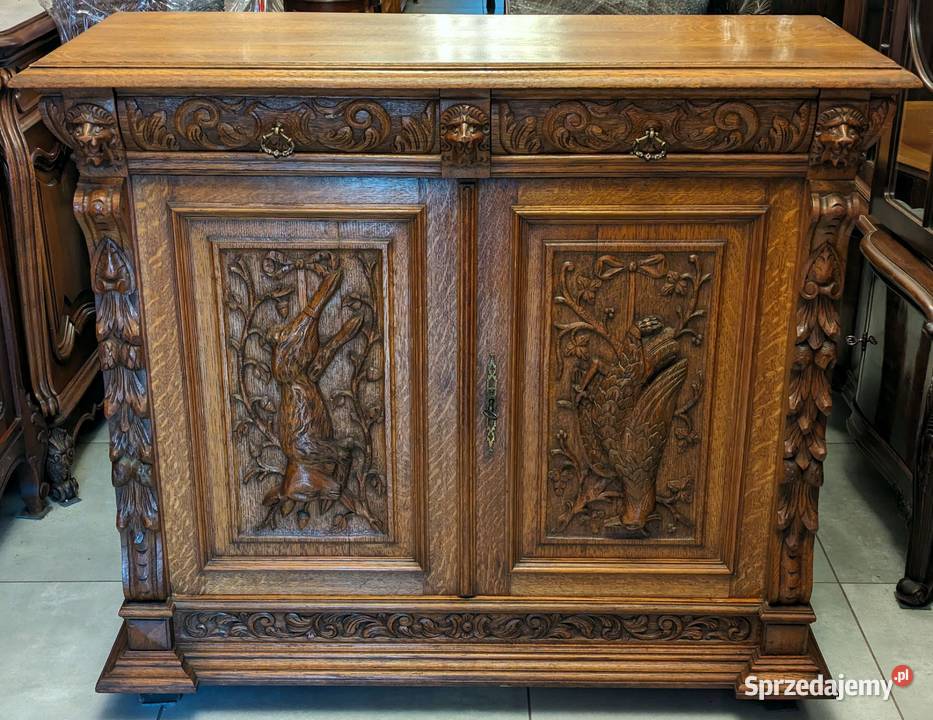 Piękna komodaszafka myśliwska dąbsklep Dąbrowa Dąbrowa Górnicza