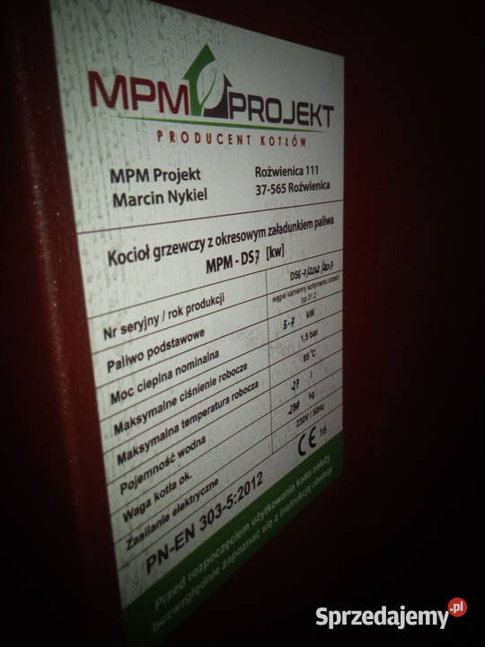 Piec dolnego spalania MPM DS7 57KW ekstra sprzedam
