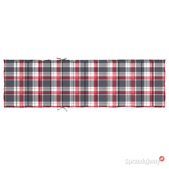 Poduszka na leżak czerwona krata 200x70x3 Warszawa