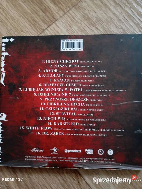 Płyty CD polski rap Białas Kali Chada Uzumaki świętokrzyskie