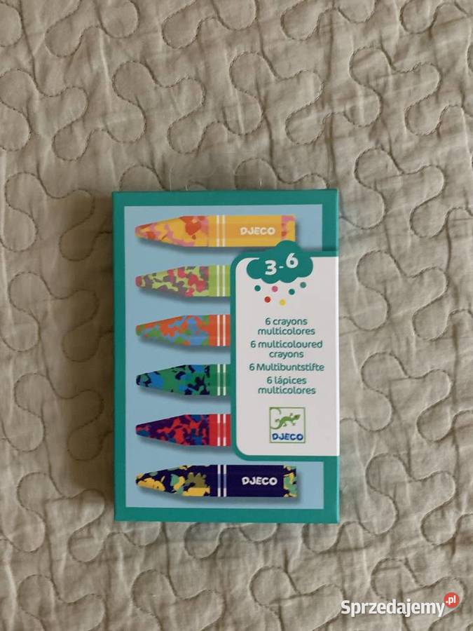 Nowe wielokolorowe kredki woskowe 6 Djeco