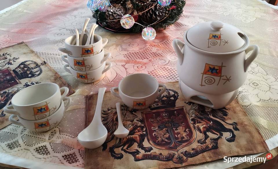 Komplet stołowy z kamionki śląskie