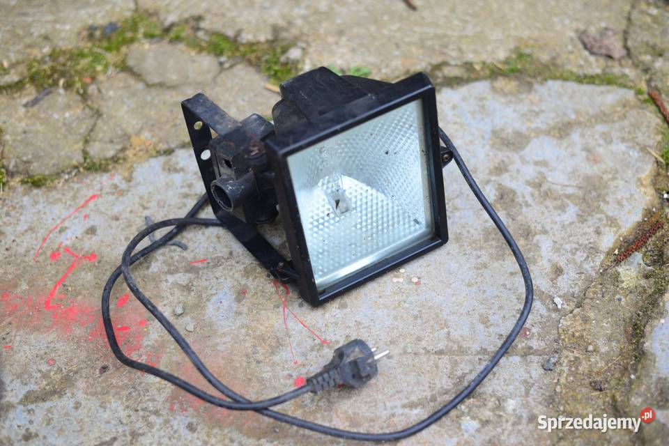 halogen naświetlacz 500w budowę działa z żarówką sprzedam