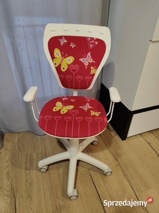 Krzesło biurowe fotel obrotowy dziewczynki White Świdnik
