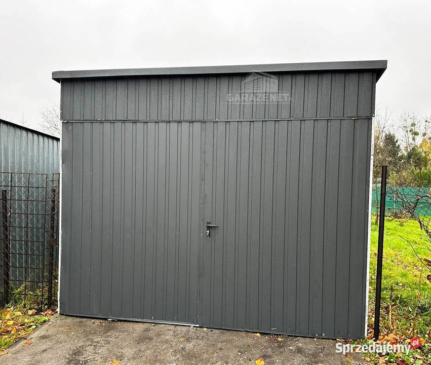 GARAŻ BLASZANY 3X6 BRAMA DWUSKRZYDŁOWA ANTRACYT małopolskie