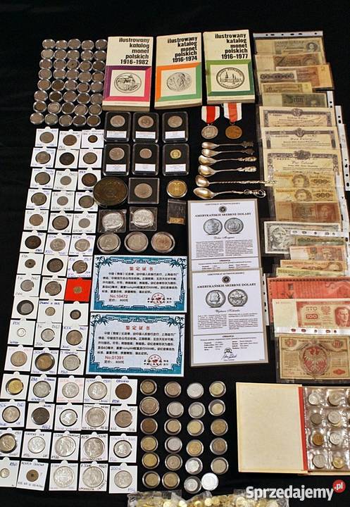 Kolekcja monet zbiór numizmatów kolekcjonera Kalisz