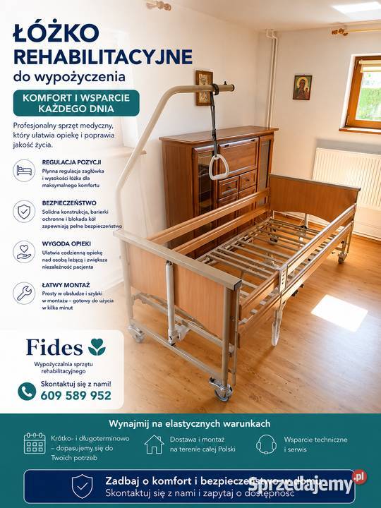 Wynajem Łóżka Świdnica szyny CPM podnośniki Świdnica Polska