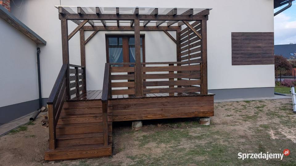 Taras drewniany zadaszenie tarasu altana pergola Tarnobrzeg