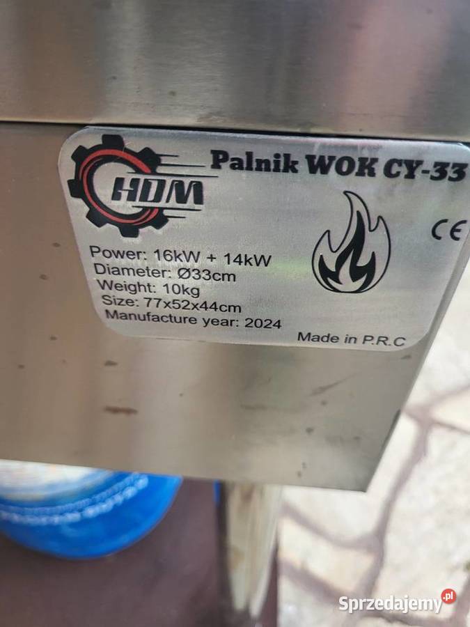 Chiński palnik wok Elbląg