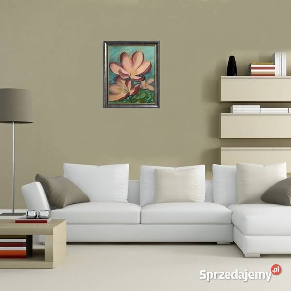 Obraz olejny Egzotyczny kwiat Obrazki i obrazy Obrazki i obrazy Lublin sprzedam