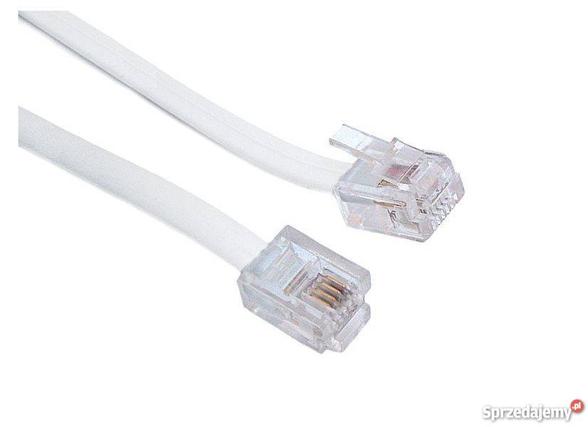 przewód telefoniczny biały 15 metrów RJ11 Zamość