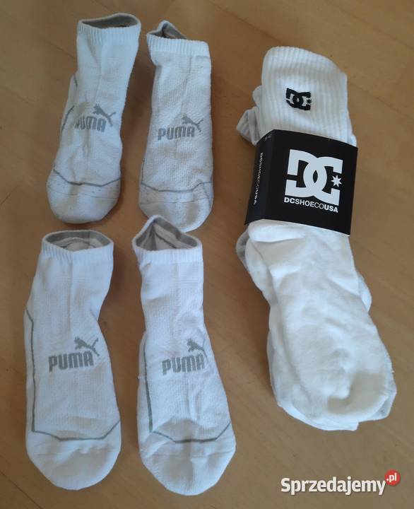 Skarpetki DC Shoes i Puma r 3942 5 par białe wielkopolskie sprzedam