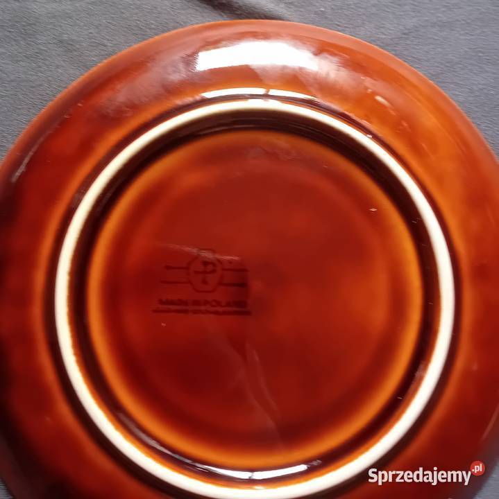 Spodek podstawka porcelit Pruszków wzór Kokardki wielkopolskie Koźminek
