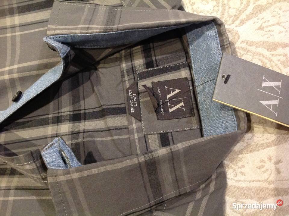 Koszula w Krate Męska ARMANI EXCHANGE M NOWA Nowa Sól