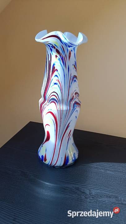 Wazon szkło artystyczne lata 60 70 te XX w Porcelana i szkło