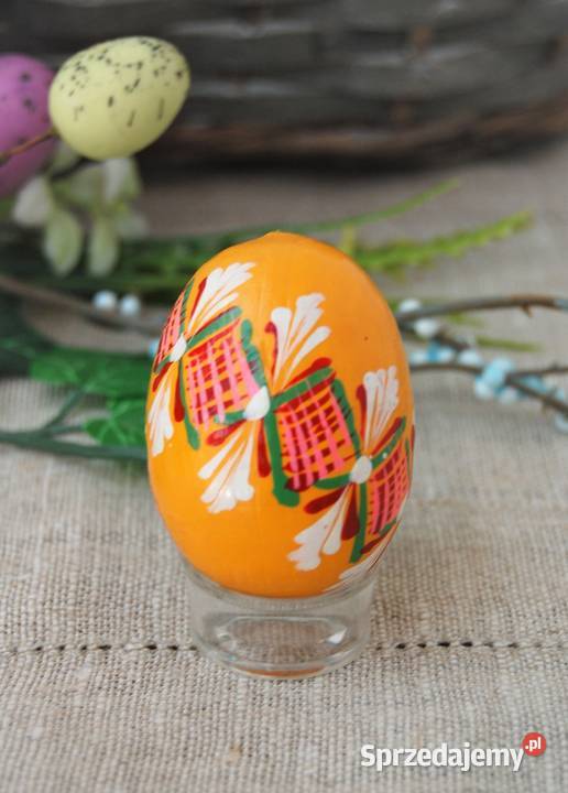 Stara pisanka drewniana malowana Ukraina 56 Lublin