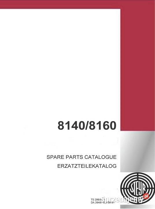 Katalog czsćci Steyr 8140 8160 DT 1400 WD612 Szamotuły