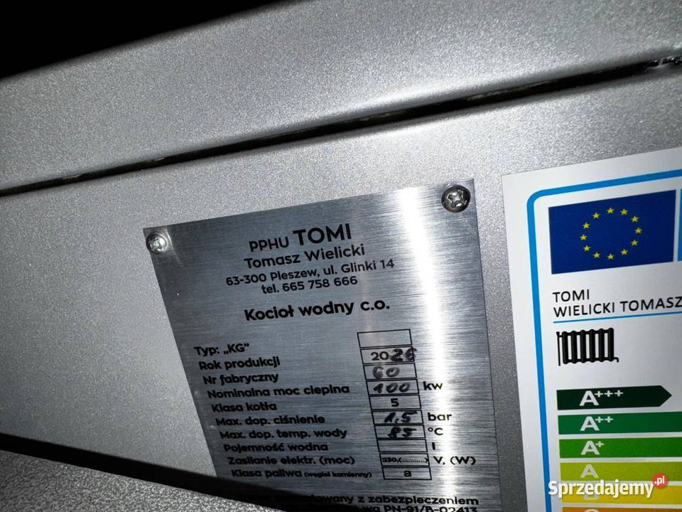 SPRZEDAM NOWY PIEC 100KW OKAZJA Biznes i Przemysł kujawsko-pomorskie Nowy Jasiniec sprzedam