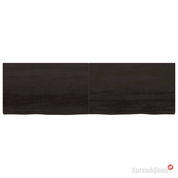 Półka ciemnobrązowa 200x60x26 wykończone drewno