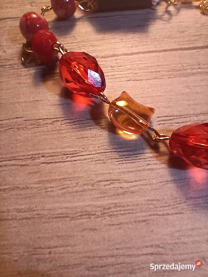 Czerwona bransoletka kotek Gliwice