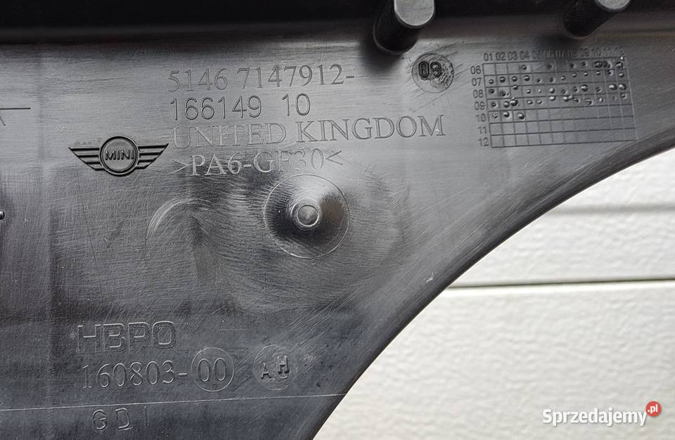 Wzmocnienie Pas przedni MINI Cooper S R55 R56 Pasy przednie i tylne Mielęcin