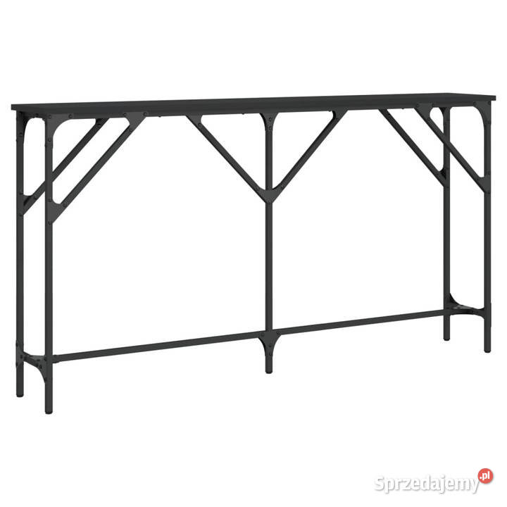 Stolik konsolowy czarny 140x23x75 materiał Warszawa