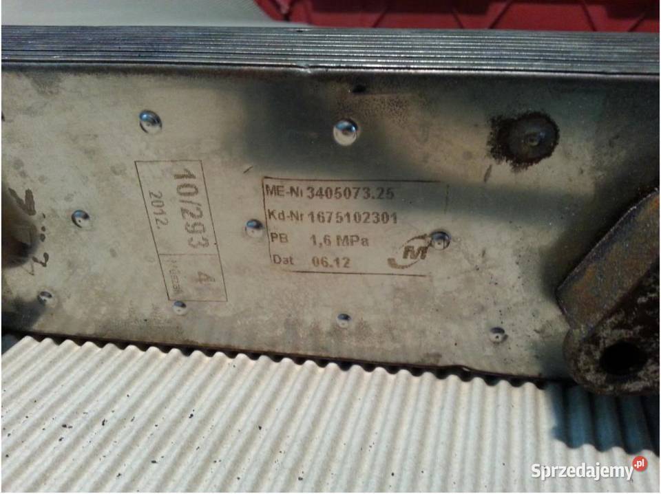 MAN TGX TGA TGS EURO 5 CHŁODNICA OLEJU 340507325 ciężarowe lubuskie Kargowa