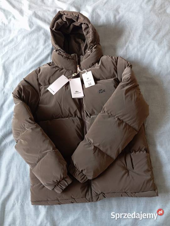 Kurtka puchowa Lacoste regular fit duże logo na Białystok sprzedam