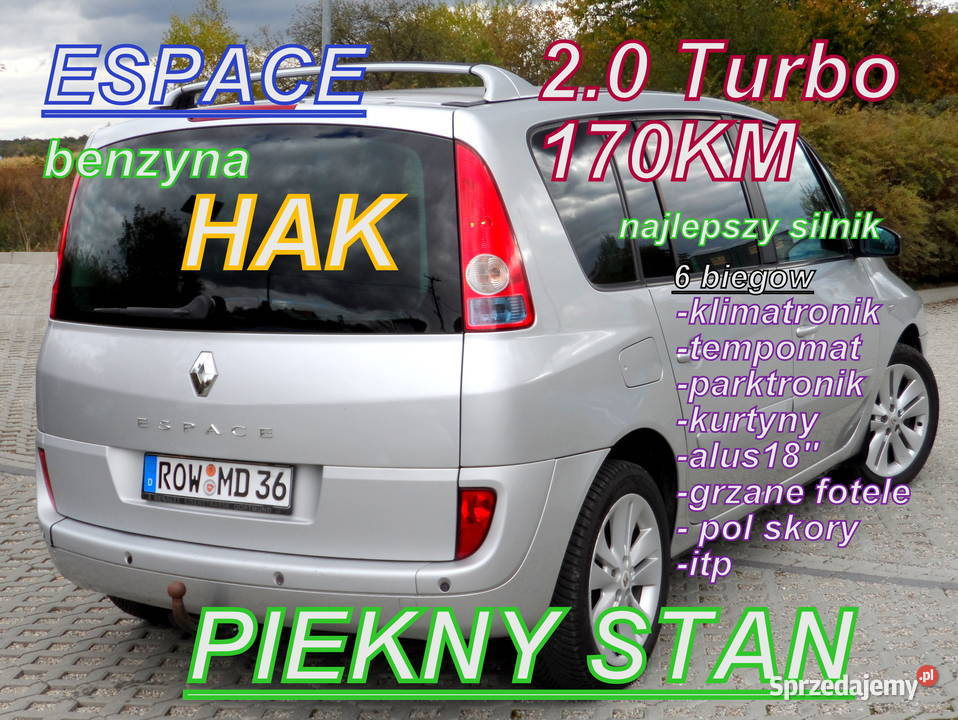 RENAULR ESPACE 20T 170 Hak 7miejsc Mały Przebieg sprzedam